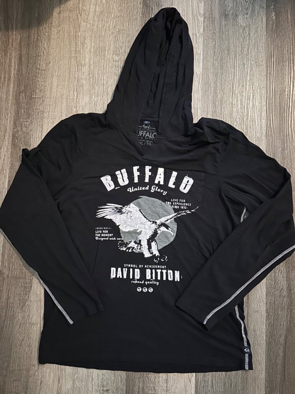 Buffalo David Bitton t-shirt hoodie with eagle